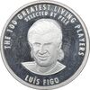 مدال نقره یادبود 100 سالگی فیفا 2004 - PF62 - لوئیس فیگو