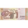اسکناس 2000 بولیوار 2016 جمهوری بولیواری - تک - UNC63 - ونزوئلا