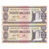 اسکناس 20 دلار بدون تاریخ (2009) جمهوری - Lawrence Williams & Ashni Singh. - UNC64 - جفت - گویان