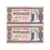اسکناس 20 دلار بدون تاریخ (2006) جمهوری - Lawrence Williams & Saisnarine Kowlessar - UNC64 - جفت - گویان