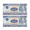 اسکناس 5000 دانگ 1991 جمهوری سوسیالیستی - جفت - UNC63 - ویتنام