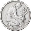 سکه 50 فینیگ 1949F جمهوری فدرال - EF45 - آلمان