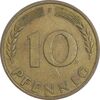 سکه 10 فینیگ 1950F جمهوری فدرال - EF45 - آلمان
