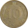 سکه 10 فینیگ 1973F جمهوری فدرال - AU50 - آلمان