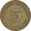 سکه 5 فینیگ 1950J جمهوری فدرال - EF45 - آلمان