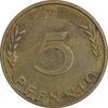 سکه 5 فینیگ 1950G جمهوری فدرال - EF45 - آلمان