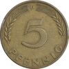 سکه 5 فینیگ 1950D جمهوری فدرال - EF45 - آلمان