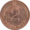 سکه 2 فینیگ 1974F جمهوری فدرال - EF45 - آلمان