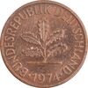 سکه 2 فینیگ 1974F جمهوری فدرال - EF45 - آلمان