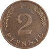 سکه 2 فینیگ 1966D جمهوری فدرال - EF45 - آلمان