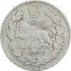 سکه 2000 دینار 1323 تصویری (بدون کنگره) - VF25 - مظفرالدین شاه