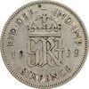 سکه 6 پنس 1939 جرج ششم - EF40 - انگلستان