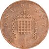 سکه 1 پنی 1985 الیزابت دوم - AU55 - انگلستان