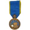 مدال برنز آویزی پنجاهمین سال پادشاهی پهلوی 2535 (با روبان و جعبه) - AU - محمد رضا شاه