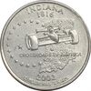سکه کوارتر دلار 2002P ایالتی (ایندیانا) - MS61 - آمریکا