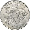 سکه کوارتر دلار 2000D ایالتی (کارولینای جنوبی) - MS61 - آمریکا