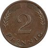 سکه 2 فینیگ 1959J جمهوری فدرال - EF40 - آلمان