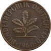 سکه 2 فینیگ 1960D جمهوری فدرال - EF45 - آلمان