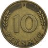 سکه 10 فینیگ 1949F جمهوری فدرال - EF40 - آلمان