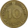 سکه 10 فینیگ 1950J جمهوری فدرال - EF45 - آلمان