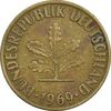 سکه 10 فینیگ 1969G جمهوری فدرال - EF45 - آلمان