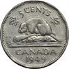 سکه 5 سنت 1949 جرج ششم - EF45 - کانادا