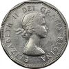 سکه 5 سنت 1961 الیزابت دوم - AU55 - کانادا