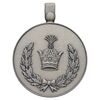 مدال جفت نقره و برنز خدمت - دو رو تاج - (با کاور فابریک) - رضا شاه