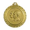 مدال برنز آویزی پنجاهمین سال شاهنشاهی پهلوی 2535 (بانک ملی) - AU - محمد رضا شاه