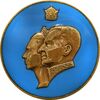 مدال یادبود بیست و پنجمین سده شاهنشاهی 1350 (با مینا) - EF45 - محمد رضا شاه