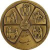 مدال برنز انقلاب سفید 1346 (با جعبه فابریک) - MS62 - محمد رضا شاه