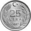 سکه 25 لیر 1987 جمهوری - MS61 - ترکیه