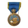 مدال برنز آویزی پنجاهمین سال پادشاهی پهلوی 2535 (با روبان و جعبه فابریک) - UNC - محمد رضا شاه