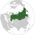 Russia Globe Map