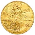 سکه 50 لیره طلا ویکتور امانوئل سوم