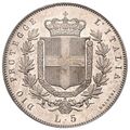 سکه 5 لیره ویکتور امانوئل دوم