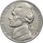 سکه 5 سنت 1972D جفرسون - EF40 - آمریکا