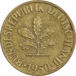 سکه 10 فینیگ 1950F جمهوری فدرال - EF45 - آلمان