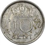 سکه 10 سنت 1966 یولیانا - AU55 - هلند