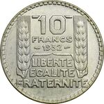 سکه 10 فرانک 1932 جمهوری سوم - AU58 - فرانسه