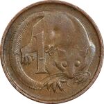 سکه 1 سنت 1972 الیزابت دوم - EF40 - استرالیا