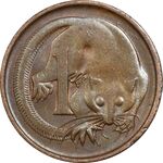 سکه 1 سنت 1973 الیزابت دوم - AU58 - استرالیا