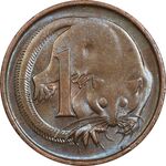 سکه 1 سنت 1976 الیزابت دوم - AU58 - استرالیا