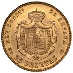 25 پزتا آلفونسوی دوازدهم