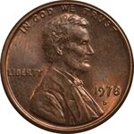 سکه 1 سنت 1978D لینکلن - MS62 - آمریکا