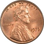 سکه 1 سنت 1975 لینکلن - MS64 - آمریکا