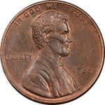 سکه 1 سنت 1988 لینکلن - MS62 - آمریکا