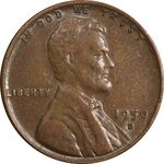 سکه 1 سنت 1950D لینکلن - EF45 - آمریکا