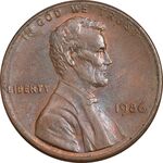 سکه 1 سنت 1986 لینکلن - MS61 - آمریکا
