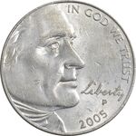 سکه 5 سنت 2005P جفرسون (ساحل اقیانوس) - EF45 - آمریکا